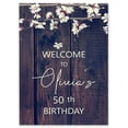 thumbnail image 1 of Darling Souvenir MADE WITH LOVE PersonalizedWelcomeBirthdaySignFlowers With Wood Panel,Large Decorative Poster For Birthday Party, Celebrations- 18x12, 1 of 5