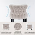 thumbnail image 4 of ODUSE-DAILY Tufted Velvet Bar Stool, Beige (Set of 2), 4 of 11