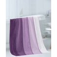 thumbnail image 3 of Purple Ombre Towel Set of 3, Soft Microfiber Bath Towels, Hand Towel, Washcloths, Farmhouse Vintage Wooden Striped Quick-Dry Absorbent Towels for Bathroom Kitchen Hotel Beach Gym Spa, 3 of 7
