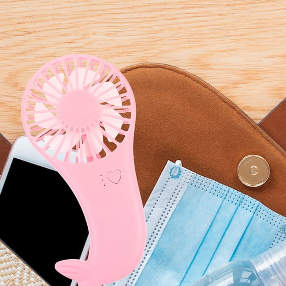 CATIEBYE Portable Pink Charging Fan for Home Office Outdoor Cooling Lightweight and Mute Design