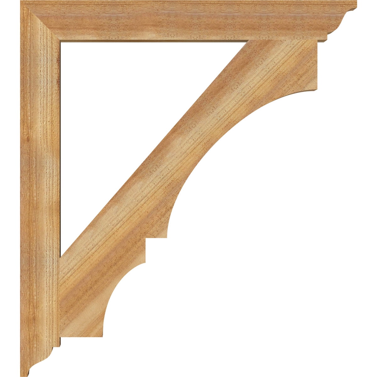 Ekena Millwork 4"W x 34"D x 38"H Balboa Traditional Rough Sawn Bracket, Western Red Cedar