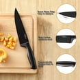 thumbnail image 4 of Elegant Black Knife Set,DISHWASHER SAFE Marco Almond MA23 17-Pieces Kitchen Chef Knife Set With Block,Stainless Steel Hollow Handle Knives Block Set with Knife Sharpener, 4 of 10