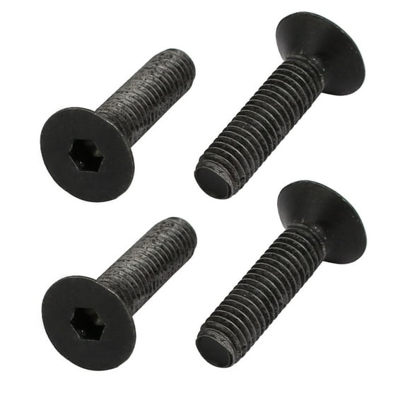 Unique Bargains 4pcs M5x17mm Flat Countersunk Head Hex Socket Left Hand Thread Bolt DIN7991