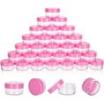 thumbnail image 1 of 3 Gram Sample Containers with Lids, 200 Count Tiny Sample Jars, Empty Lip Balm Containers, Mini Cosmetic Containers with Lids, Makeup Travel Containers with Labels, Mini Disposable Spatulas, 1 of 8