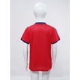 thumbnail image 4 of Sholeno Kids Boys Soccer Jersey Sports Shirt Quick Dry Fit Short Sleeve T-Shirt Breathable Athletic B Red M, 4 of 7