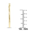 thumbnail image 4 of SZUL Women's 10K Yellow Gold Shiny Diamond Cut Engraved Hoop Earrings (35mm), 4 of 4