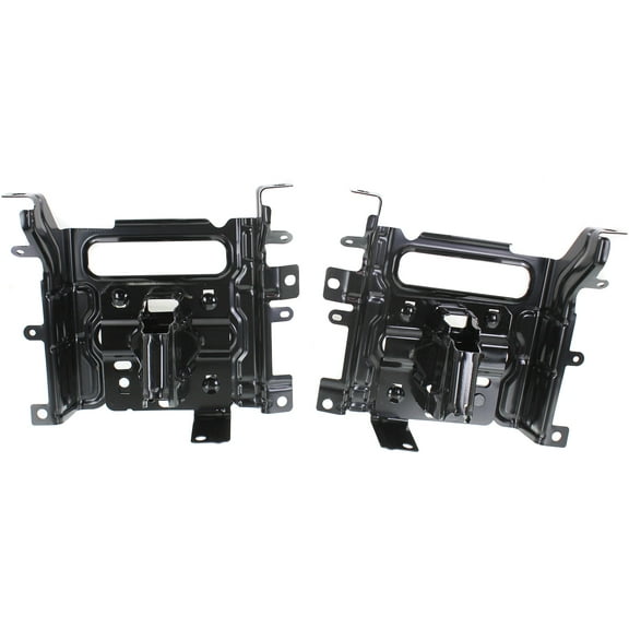 Front Bumper Bracket Compatible with RAM 1500 P/U 2013-2018 Set of 2 Steel 2 Piece Bumper Type All Cab Types