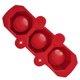 thumbnail image 3 of Cateissary Molde para florero de hormigón poligonal geométrico de 3 agujeros, Cactus Artesanía gran rojo, 3 of 6