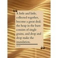 thumbnail image 2 of ArtsyQuotes 25x32 White Modern Wood Framed Museum Art Print Titled - Sadi Quote: Little and Little, 2 of 4