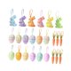 thumbnail image 2 of Adornos colgantes de Pascua, colgantes decorativos reutilizables, decoraciones de Pascua colgantes 24 Conejito Huevo Zanahoria, 2 of 6