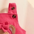 thumbnail image 6 of KPOPLK Baby Girl Outfit Newborn Romper Shorts Set Summer Infant Cartoon Print Bodysuit Overall Clothes(0-3 Months,Watermelon Red), 6 of 9