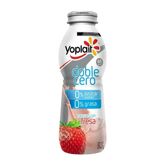 Yoghurt bebible Yoplait Doble Cero con fresa 242 g