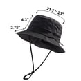 thumbnail image 2 of TOPTIE Packable Boonie Sun Hat for Men & Women Waterproof, Wide Brim Hat with Mesh Panels, Detachable Chin Strap & Carry Bag-Grey, 2 of 8
