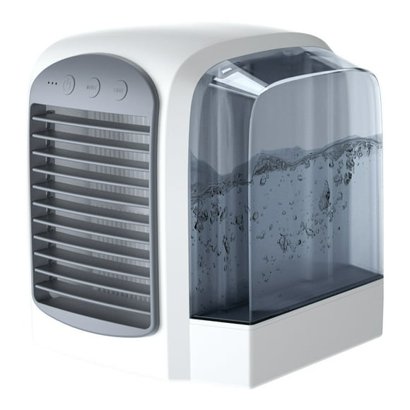 Portable Air Conditioners, 4 in 1 Rechargeable Evaporative Personal Cooler Humidifier, 3 Speeds Quiet Mini AC with LED, Air Conditioner Desktop Cooling Fan for Office Tent Bedroom