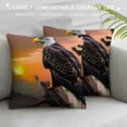 thumbnail image 3 of Orinice Bald Eagle Graphic Decorative Cushion Cover Aesthetic Decor for Home Living Room Sofa, Square 1PC 12x12in, 3 of 5