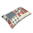 thumbnail image 3 of Bingfone Patchwork In Country Style Standard Size Pillowcase, Long Staple Pure Cotton Envelope Closure Pillow Cover,14"X20", 3 of 9