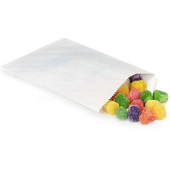 1/4 Lb White Paper Candy Bags - 4.75in. X 6.75in. - 100 Pieces (nw311)
