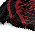 thumbnail image 3 of ACDC Blanket, 50"x60" Circular Line Art Woven Tapestry Cotton Blend Fringed Throw Blanket, 3 of 6