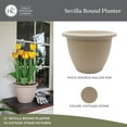 thumbnail image 4 of The HC Companies Sevilla Pot Auto-Arrosant avec Disque Interne 16 Pouces, Pierre Cottage, 4 of 7