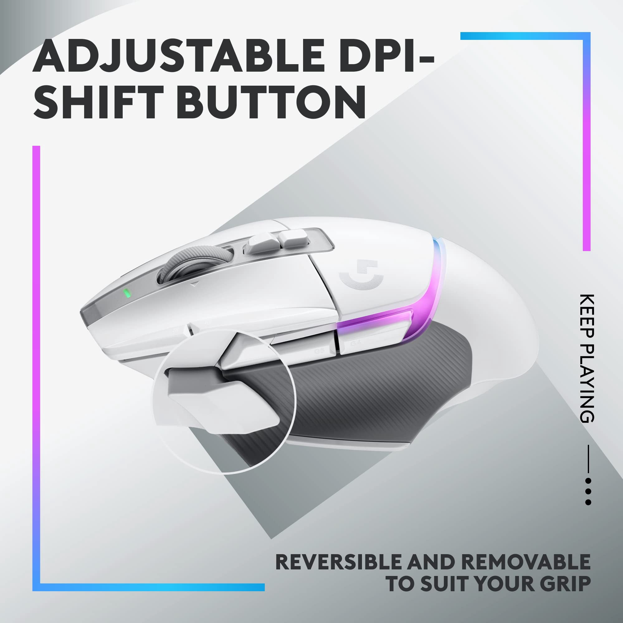 Restored Logitech G502 X Plus Lightspeed Wireless Optical Mouse - White (Refurbished)