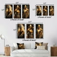 thumbnail image 4 of Designart "Fierce Superhero Valor Unleashed" Superheros Framed Wall Art Set Of 3 - Yellow Superheros Frame Canvas Set For Living Room Decor, 4 of 6