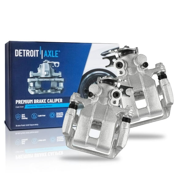 Detroit Axle - 2pc Rear Brake Calipers for Acura 2009-2014 TSX, Honda 2008-2012 Accord, Disc Brake Calipers with Brackets 2010 2011 Replacement