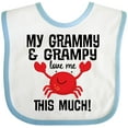 thumbnail image 3 of Inktastic My Grammy and Grampy Love Me Boys or Girls Baby Bib, 3 of 4