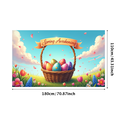 thumbnail image 3 of Spring Themed Yellow Ribbon Banner with Spring Awakening TextBasket of Colorful Flower Field Background Celebrations Gatherings and Family Photo Props, 3 of 4