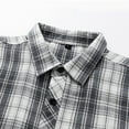 thumbnail image 4 of DDAPJ pyju Mens Plaid Button Down Shirts Short Sleeve Western Shirt Regular Fit Casual Gingham Shirts with Pocket Black XXXXL, 4 of 8
