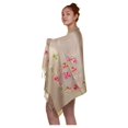 thumbnail image 2 of GILBIN'S Fashionalble Floral-Pasley Design Embroidered Light Scarf Wrap Shawl Pashmina(Flower Khaki), 2 of 2