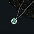 thumbnail image 4 of DVEATR 4 leaf Clover Necklace 925 Sterling Silver Green Clover Pendant Jewelry for Men Women Birthday Valentines Christmas Gifts, 4 of 6