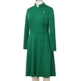thumbnail image 6 of Afinprain Womens Long Sleeve Clergy Dress with Tab Collar and Belted A-Line Church Dress, 6 of 6