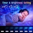 thumbnail image 4 of Proyector Galaxy con altavoz Bluetooth de alta fidelidad y 15 sonidos de ruido blanco, luz nocturna con control remoto y temporizador para dormitorio o habitación de niños, 4 of 6