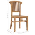 thumbnail image 2 of vidaXL Patio Chairs 2 pcs Solid Teak Wood, 2 of 7