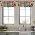 thumbnail image 4 of LALILO Kitchen Curtain Valance Objects Bohemian Flowers Wreath Rod Pocket Window Curtain 52"x 18" Set of 2, 4 of 7