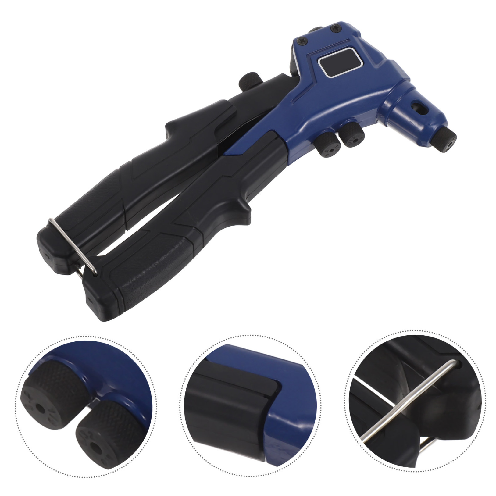 OUNONA Heavy Duty Manual Rivet Tool with Ergonomic Aluminum Alloy Handle for Metal Fastening and Repair Work