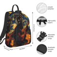 thumbnail image 2 of Honeii Starry Night Cat Guitarist Print Lightweight Backpacks,Carry on Backpack,Durable Backpack for School, Work & Travel, 2 of 7