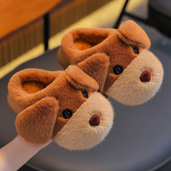 OOOUM Girls Cozy Plush Slippers Soft House Slippers Warm Indoor Shoes Non- Lightweight Bedroom Slippers