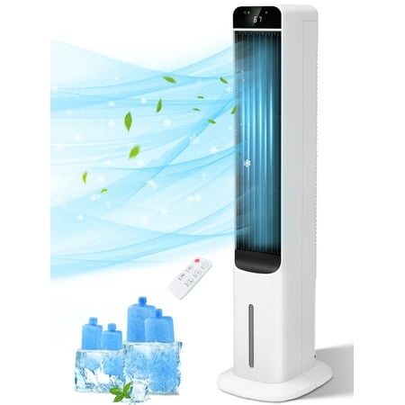 40 Evaporative Air Cooler Portable Tower Cooling Fan PRO CHOICE Oscillating Swamp Cooler White