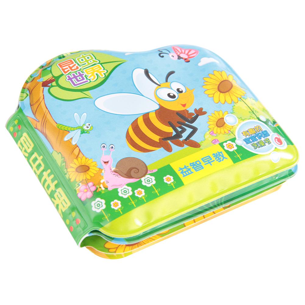 Mgaxyff Baby Bath Plastic Book Tear Proof Infant Shower Toy Early