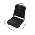 thumbnail image 2 of DENEST Universal Lawn Mower Tractor Forklift Seat w/Backrest Slidable Waterproof Black, 2 of 12