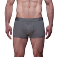 thumbnail image 3 of Boxer Corto Para Hombre Ajustado De Algodón Pima y Tela Spandex Unbranded Co  Short Trunk Stone Gray L (34 36), 3 of 6
