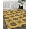 thumbnail image 3 of Ahgly Company Machine Washable Indoor Round Transitional Beer Orange Area Rugs, 7' Round, 3 of 7