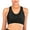Black, variant on Women's Zip Front Closure Sports Bra Racerback Yoga Bras With Removable Pads Black S