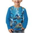 thumbnail image 2 of Familythread Boys Girls Shirts Graphic T-Shirt Cute Clothes Kids Novelty Youth Long Sleeve Tees For 3-14Y, 2 of 6