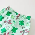 thumbnail image 4 of Ticikt Girls Pajamas Satin Pajama Set Silk Nightgown Short Sleeve Button Down Summer Bow Sleepwear for Big Kids,Color:Green,Size:2-3 Years, 4 of 8