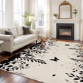 thumbnail image 2 of Spring Botanical Area Rugs 6'x9', Washable Small Throw Rugs for Kitchen Dining room, Black Eucalyptus Butterfly Rustic Indoor Outdoor Rug Non-Slip Low Pile Carpet Runner Reversible Floor Mats, 2 of 8