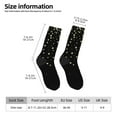 thumbnail image 2 of KLL Star Silver Glitter Print Cool Socks Men's Women's Crew Socks Funny Crazy Novelty Stockings, 2 of 6
