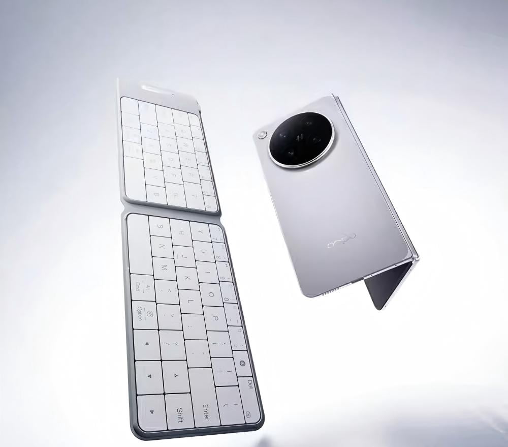 Genuine OPPO Smart Bluetooth Foldable Keyboard With AI Shortcut Keys For OPPO Find N6