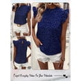 thumbnail image 7 of Hibeli Women Dot Print Sleeveless Ruffle Collar Pullover Top, 7 of 7